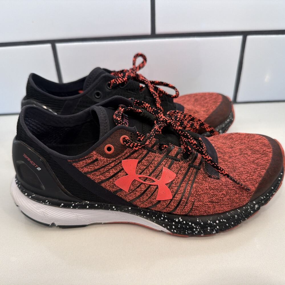 Under Armour Charged Bandit 2 Womens Running Shoes‎ Red Black Size 6.5
